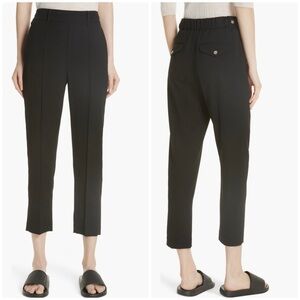 Vince Stitch Front Trousers Pants Small 4 Black Cropped Ankle Office Work Career